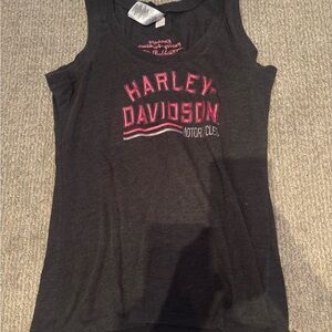 Harley-Davidson Gray tank with Pink Accents